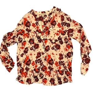 Lucky Brand Women’s Long Sleeve Blouse Sz L Barely worn, Pristine Condition!